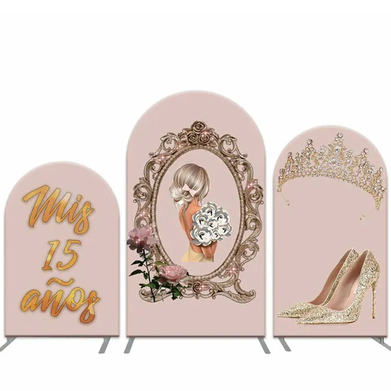 Aperturee Crown Heel Arch Backdrop Kit For 15Th Birthday Party | Diy Chiara Backdrop Cover | Circle Arch Backdrop Diy | Chiar...