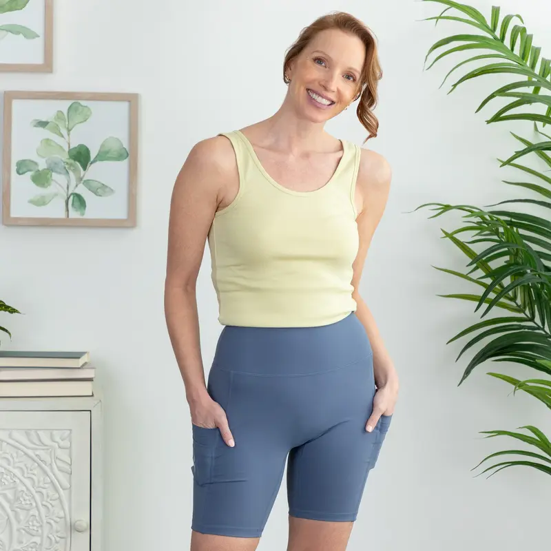 Paw Print High Rise Shorts with Pockets - Black - XXL