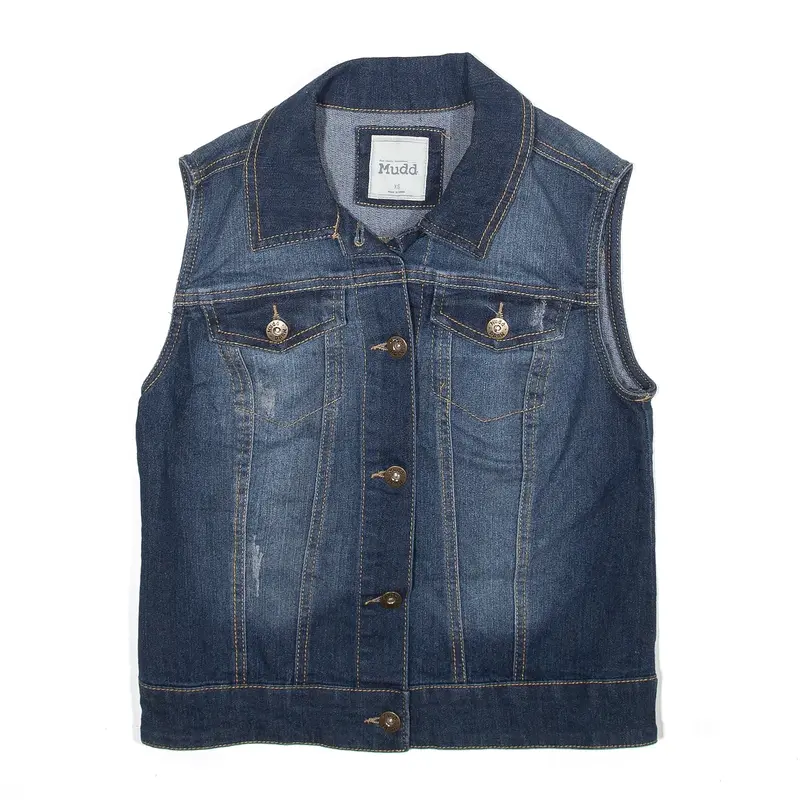 MUDD Blue Denim Gilet XS