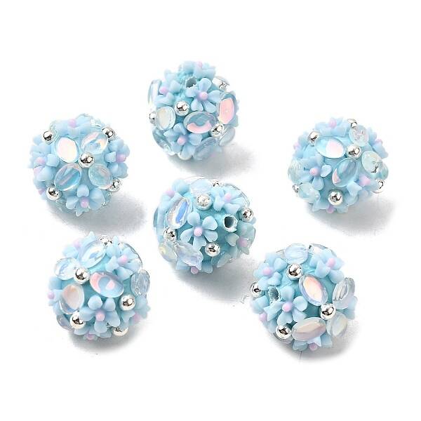 Handmade Polymer Clay Rhinestone Beads