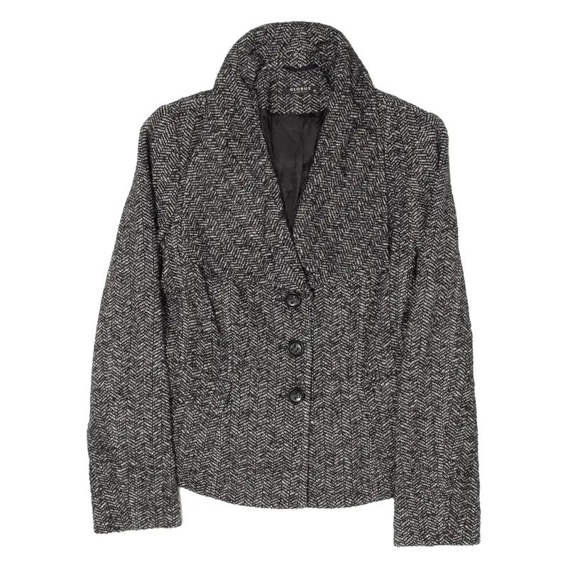 GLOBUS Jacket Black Wool Herringbone Womens S