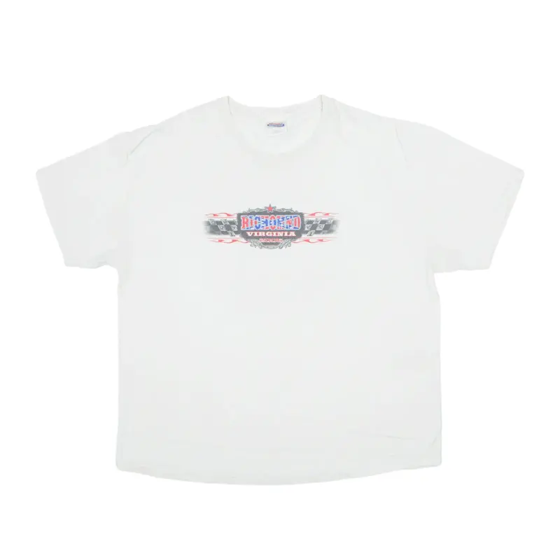 HANES Richmond Virginia USA T-Shirt Cream Short Sleeve Mens 2XL
