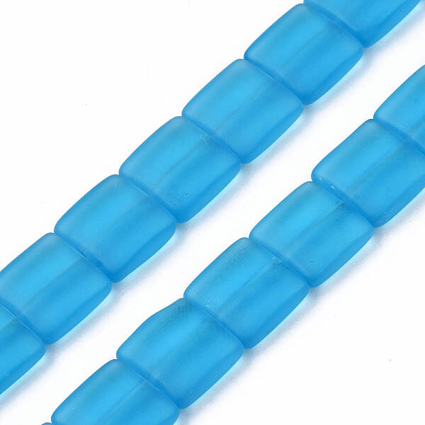 Transparent Frosted Glass Beads Strands