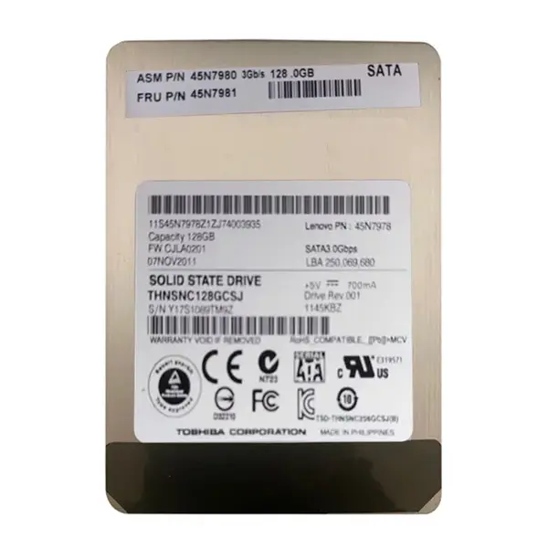 IBM 45N7981 | 128GB Multi-Level Cell SATA 3Gb/s 2.5-Inch Solid State Drive