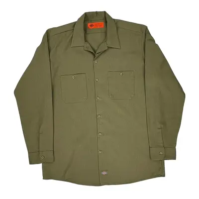 Dickies Tall Shirt - XL Khaki Polyester Blend