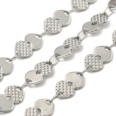 Tarnish Resistant Ion Plating(IP) 304 Stainless Steel Heart Link Chain