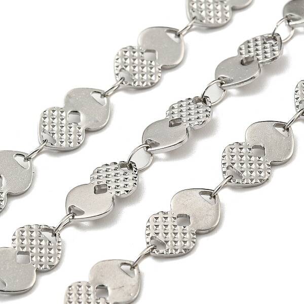Tarnish Resistant Ion Plating(IP) 304 Stainless Steel Heart Link Chain