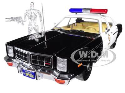 1977 Dodge Monaco Metropolitan Police with T-800 Endoskeleton Figurine \