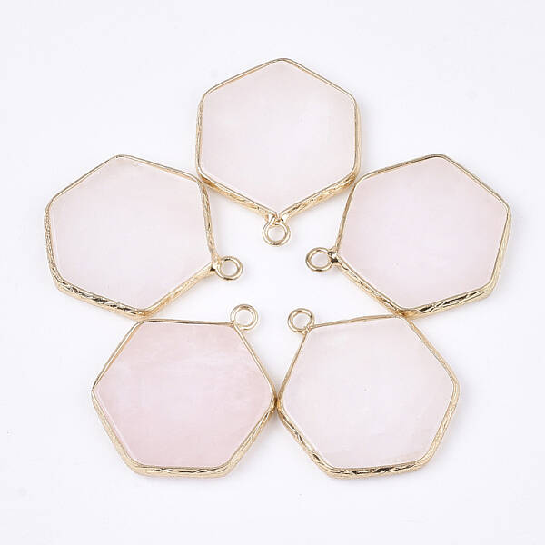 Natural Rose Quartz Pendants