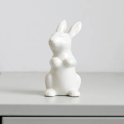 Easter Theme Ceramic Rabbit Figurines