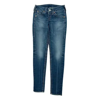 Made In Usa True Religion Jeans - 30W UK 6 Blue Cotton Blend