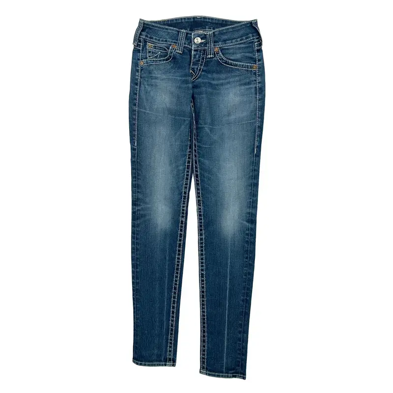 Made In Usa True Religion Jeans - 30W UK 6 Blue Cotton Blend