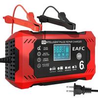 Smart Car Battery Charger, 6A Trickle Charger, Multipurpose Car Battery Repair Tool, Suitable for Car, Truck, Motorcycle, Law...