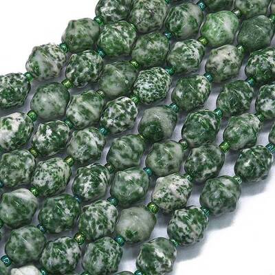 Natural Green Spot Jasper Beads Strands