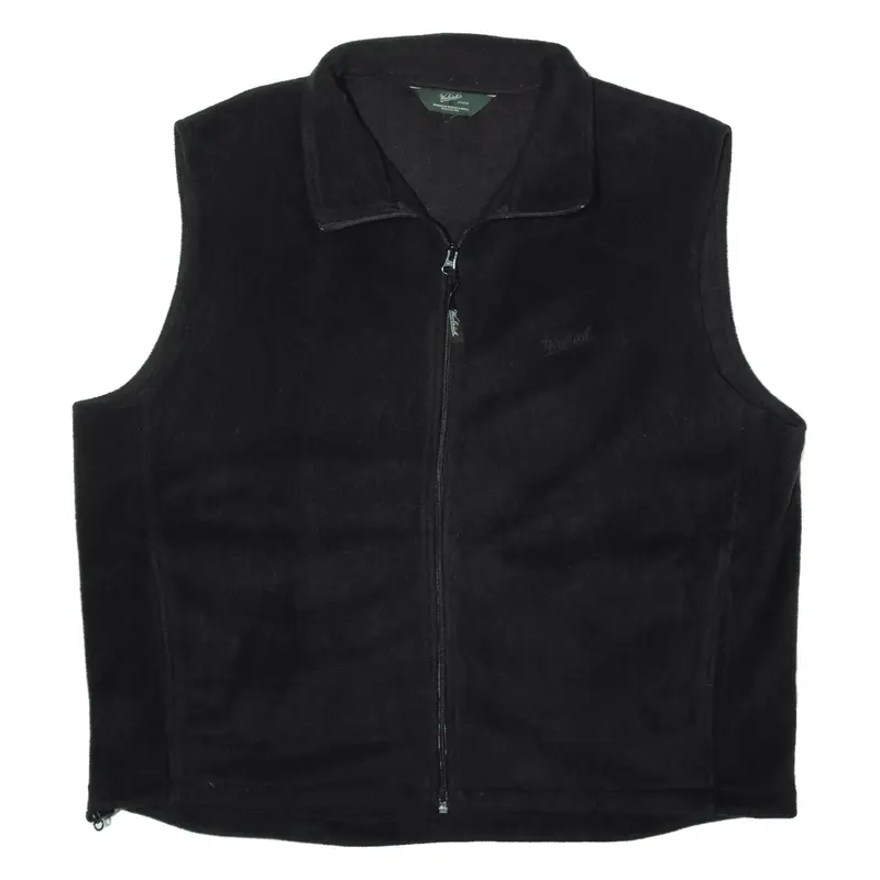 WOOLRICH Fleece Jacket Black Mens XL