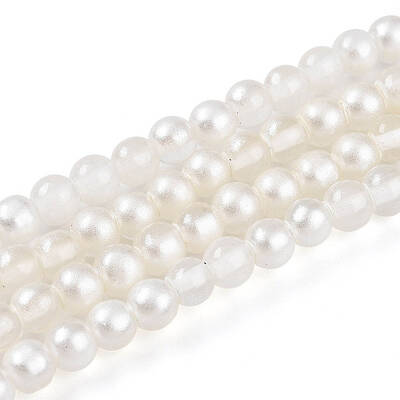Baking Painted Transparent Glass Beads Strands