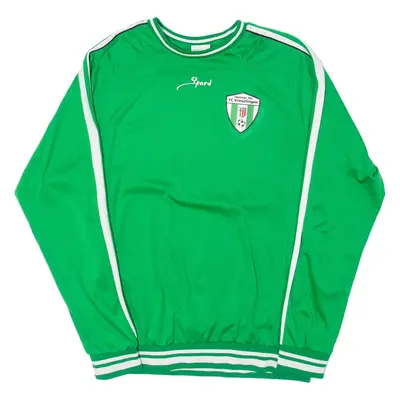 OPARD Fc Kreuzlingen Mens Football Shirt Jersey Green Long Sleeve Crew Neck L