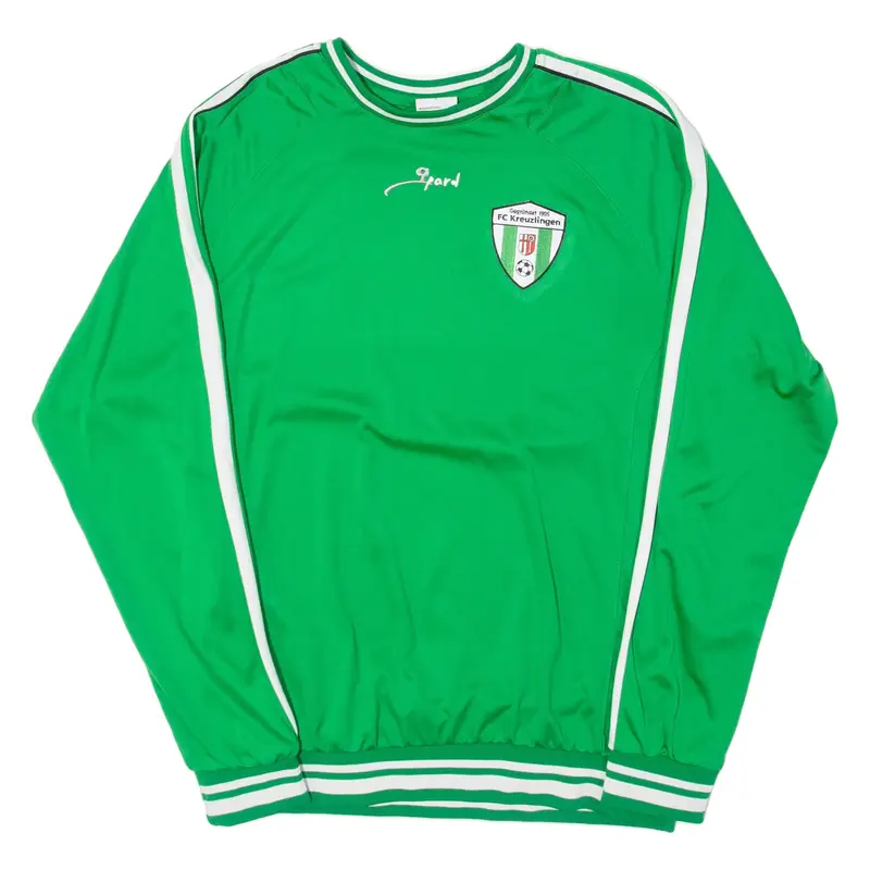 OPARD Fc Kreuzlingen Mens Football Shirt Jersey Green Long Sleeve Crew Neck L