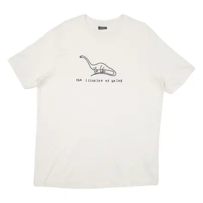 DIESEL Mens T-Shirt Cream XL