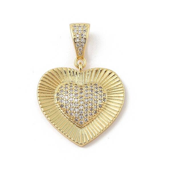 Brass Micro Pave Cubic Zirconia Pendants
