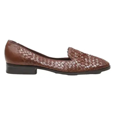 ETIENNE AIGNER Loafer Shoes Brown Leather Womens UK 7