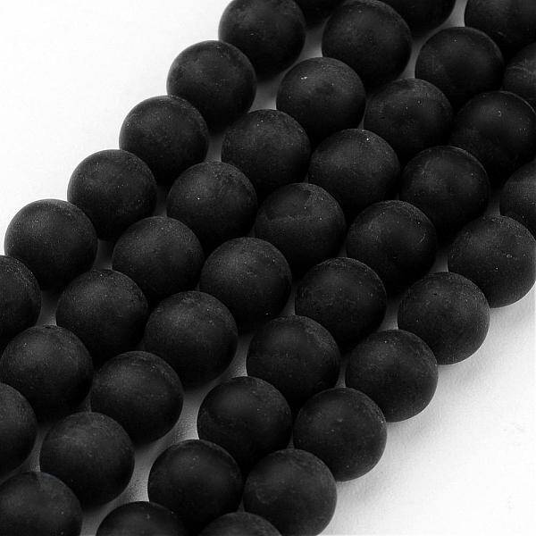 Frosted Glass Bead Strands