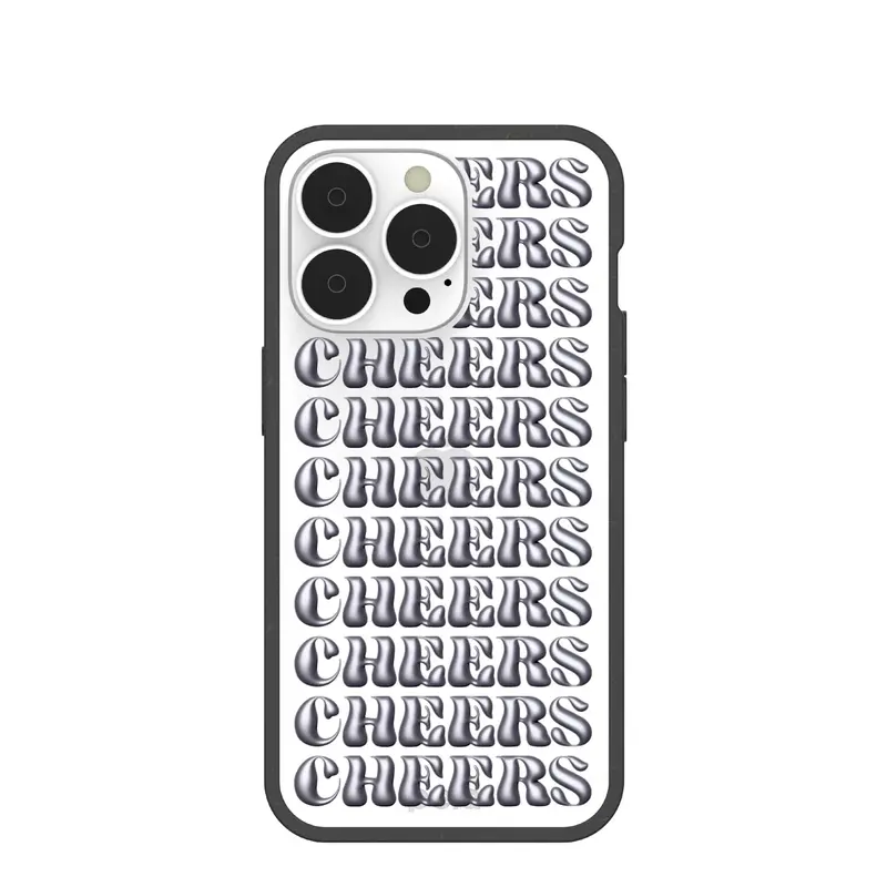 Clear Cheers iPhone 13 Pro Case With Black Ridge