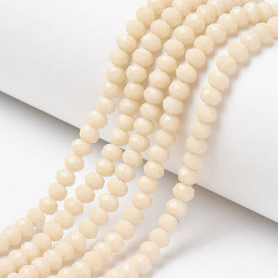 Opaque Solid Color Glass Beads Strands