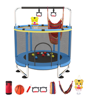 Trampoline for Kids with Safety Enclosure Net, No-Gap Safe Design, Easy to Assemble 4.6 Ft Outdoor Indoor Trampoline，Gifts ...