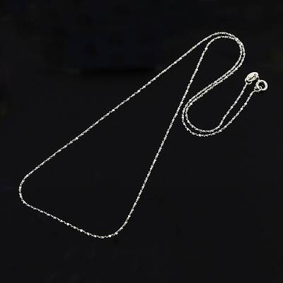 Anti-Tarnish Trendy Unisex Rhodium Plated 925 Sterling Silver Chain Necklaces