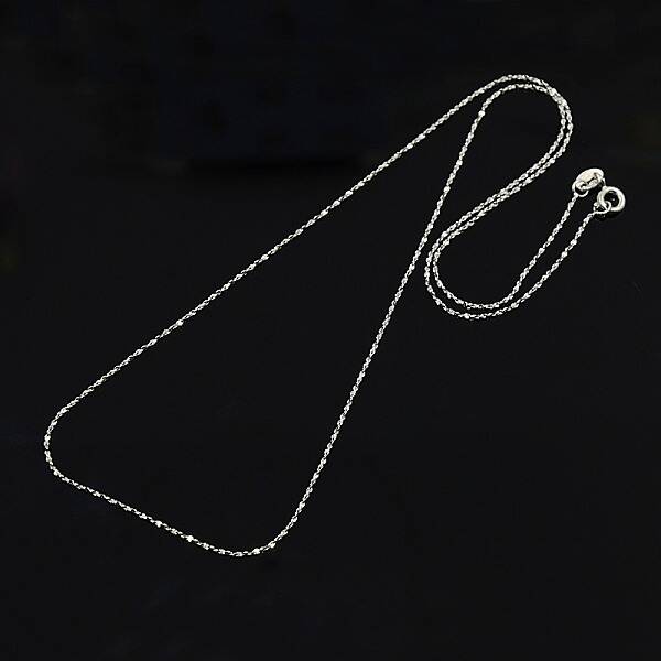 Anti-Tarnish Trendy Unisex Rhodium Plated 925 Sterling Silver Chain Necklaces