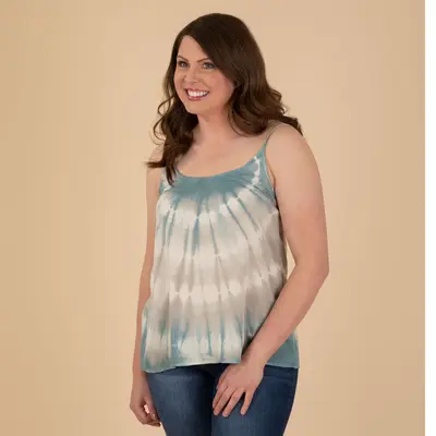 Adjustable Strap Tie-Dye Cami - L