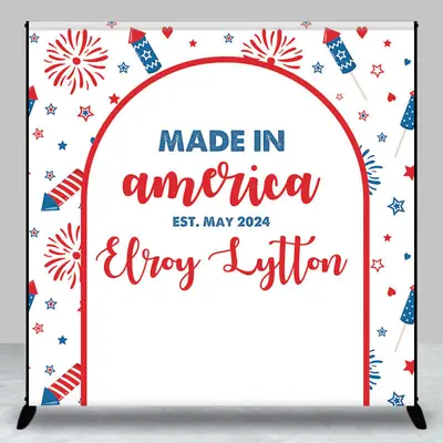 Made In America Birthday Independence Day Backdrop