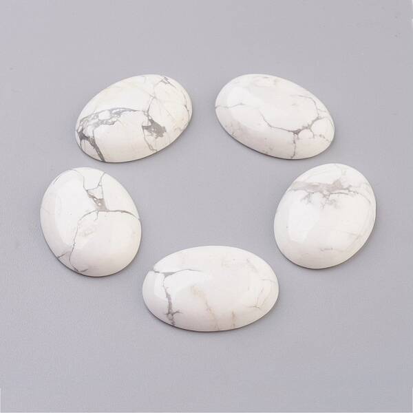 Natural Howlite Flat Back Cabochons