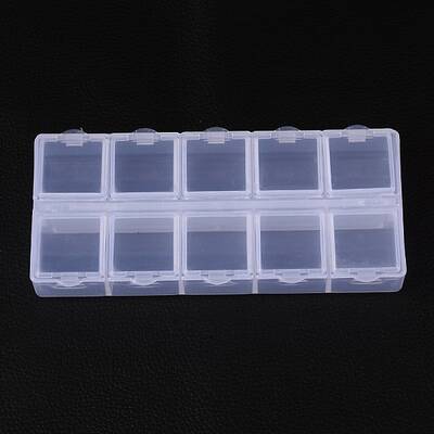 Cuboid Plastic Bead Containers