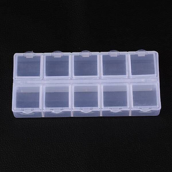 Cuboid Plastic Bead Containers
