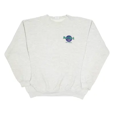 HARD ROCK CAFE Las Vegas Mens Sweatshirt Grey Crew Neck USA XL