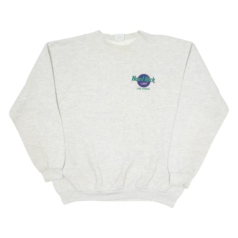 HARD ROCK CAFE Las Vegas Mens Sweatshirt Grey Crew Neck USA XL