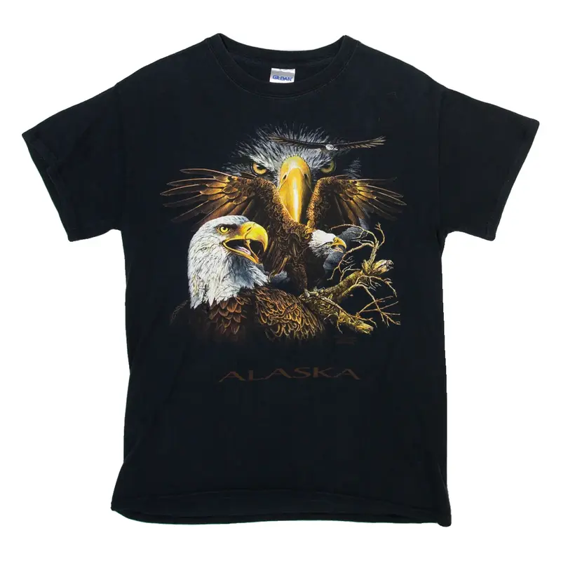 GILDAN Eagles Alaska Mens T-Shirt Blue USA S