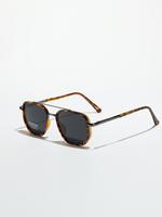 Unisex Vintage Tortoiseshell Sunglasses, Retro Double Beam Sunglasses for Everyday Use, Fashion Accessories for Outdoor Activ...