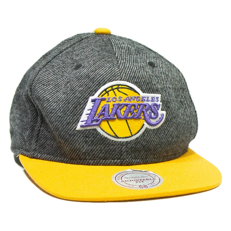 MITCHELL & NESS LA Lakers Mens Snapback Cap Grey Wool M