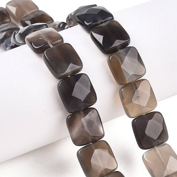 Natural Grey Agate Beads Strands