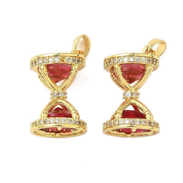 Brass Micro Pave Clear Cubic Zirconia Pendants