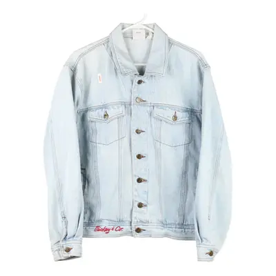 Mickey & Co. Embroidered Denim Jacket - Large Blue Cotton
