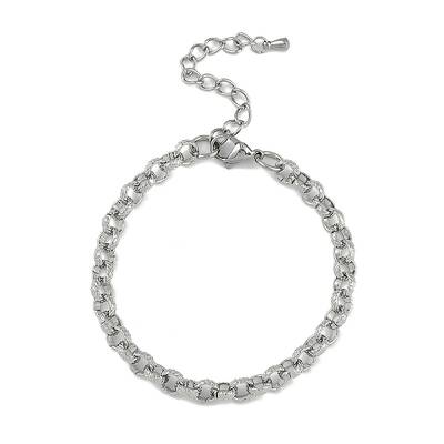 304 Stainless Steel Rolo Chain Bracelets for Men Women