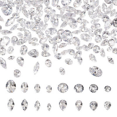 320Pcs 16 Style Cubic Zirconia Cabochons