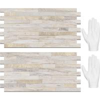 STICKGOO 20 Sheets Peel and Stick Backsplash Tile, Stick on Backsplash for Kitchen and Bathroom, Sunny Beige Look PVC Mixed M...