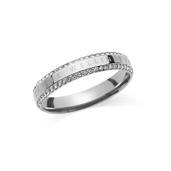 Daniel Wellington Anello In Acciaio Abbagliante Con Zirconi Cubici Classic Aura Dw004015 - Circuito: 60 Mm