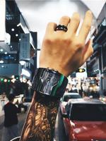 Men's Punk Style Quartz Watch, Fashionable Large Dial Watch for Party, Daily Decor, Trendy All-match & Exquisite Watch for Bi...