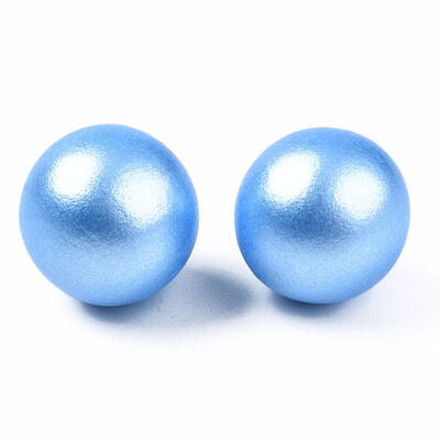 Painted Round Schima Wood Earrings for Girl Women